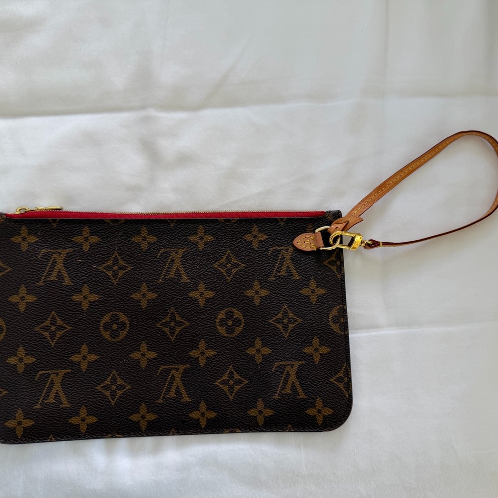 Louis Vuitton Red and Black Striped Interior Pouch